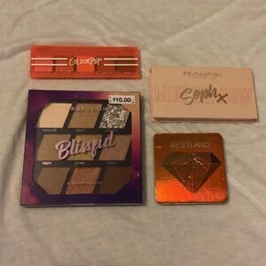 Bundle of 4 Nude Eyeshadow Palettes (Revolution, Colourpop, Profusion, etc.)